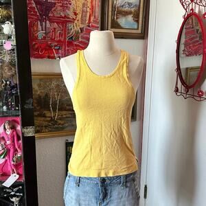 dockwear yellow knit tank top